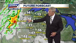 Partly cloudy and seasonal Monday