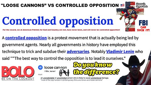 Loose Cannons vs Controlled Opposition 🇺🇸