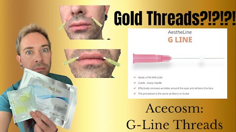 GOLD PDO Threads on Male skin | Thread Lifting | Korean PDO Threads