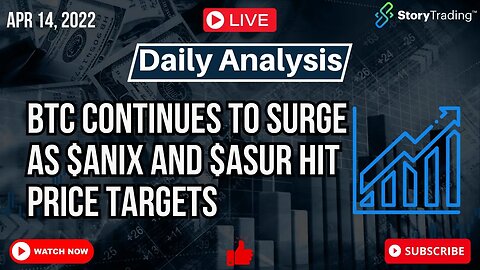4/14/23 Daily Analysis: BTC Continues to Surge as $ANIX and $ASUR hit Price Targets
