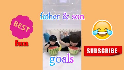 Father & son goals(funny video)