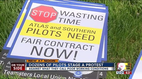 Pilots stage a protest