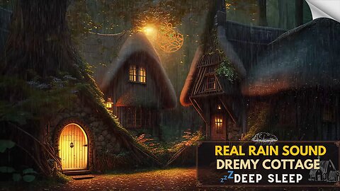 Sleep Peacefully With The Real Sound of Rain in A Log Cabin in The Middle of The Forest | Relaxation