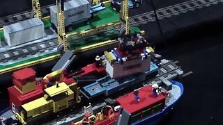 Lego train ship