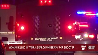 Deputies searching for shooter after woman found dead in Tampa