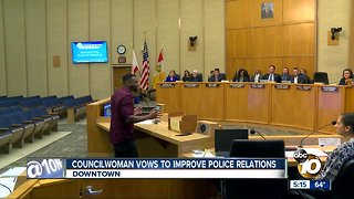 Councilwoman vows to improve police relations