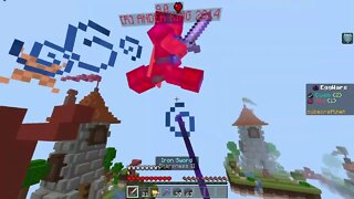 noob tried to attack our base but went zoro mode in Cubecraft Eggwars