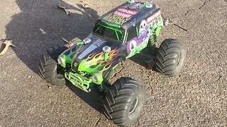 Traxxas Grave Digger Speed Run With Castle Sidewinder SV3 On 2S