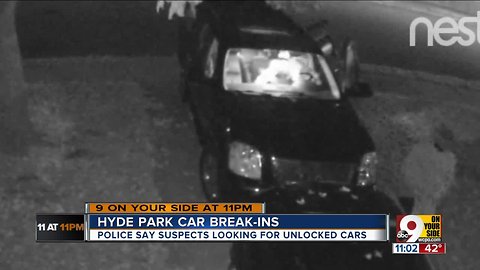 Watch car break-in on Hyde Park street