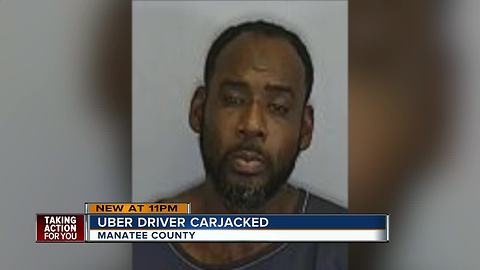Passenger carjacks Uber driver in Manatee County before crashing vehicle into retention pond