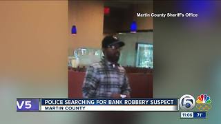 Deputies searching for bank robbery suspect