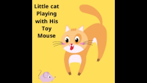 #Little cat Playing with His Toy Mouse. mp4