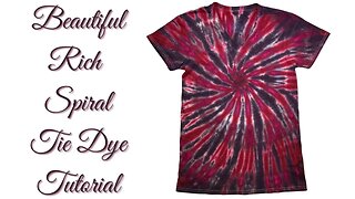 Tie-Dye Pattern: Beautiful Burgundy’s Rich Fall V-Neck Spiral Microwave Method