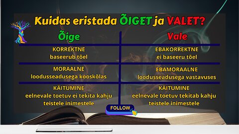 42. Õige ja vale vastandamine - Kuidas aru saada mis on õige ja mis on vale?