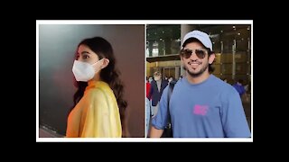 Sara Ali Khan & Arjun Bijlani with wife Spotted at the Airport | SpotboyE