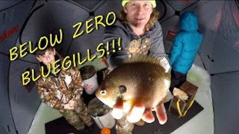 ICE FISHING BELOW ZERO| ILLINOIS PUBLIC LAKE!!
