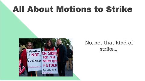 What is a Motion to Strike (and why do I care)