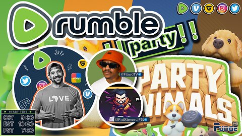 Party Animals Rumble Party | Pudge Plays | Ft @FlawdTV & @FatStevenJFG