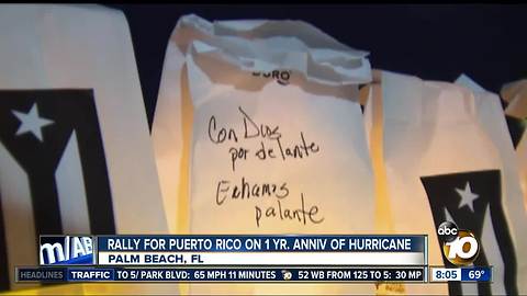 Rally for Puerto Rico on 1 yr. anniv of hurricane in Palm Beach, Flordia