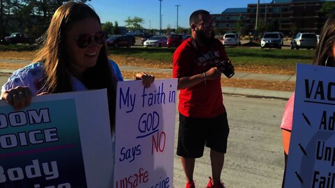 Healthcare Workers Protest Mandatory Jabbbs in Kenosha