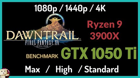 Nvidia GTX 1050 Ti + Ryzen 9 3900X [1080p/1440p/4K] FFXIV Dawntrail Benchmark Test