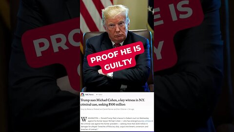 PROOF Donald Trump Is Guilty #DonaldTrump #Lawsuit #MichaelCohen #Guilty #maga #msnbc #trump