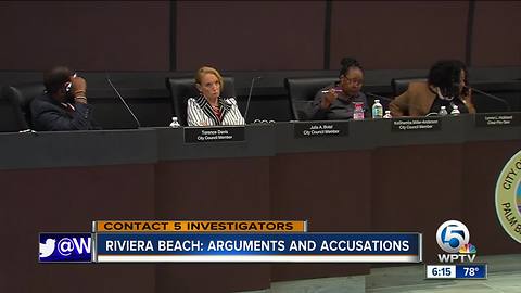 Accusations fly high during Riviera Beach city council meeting