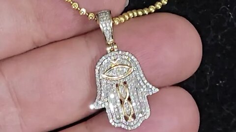 TRAXNYC Yellow Gold Diamond HAMSA Pendant Review + Education on Polishing Gold