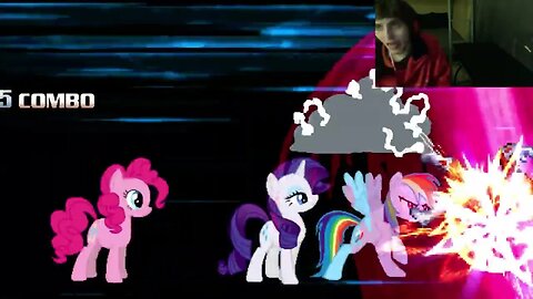 My Little Pony Characters (Twilight Sparkle, Rainbow Dash, And Rarity) VS Red Ranger In A Battle