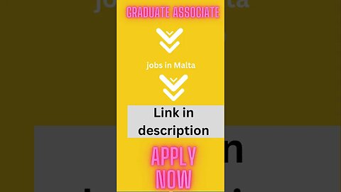 Graduate Associate || jobs in Malta #maltajobsonline