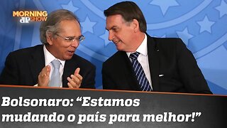 Bolsonaro cita dados da economia e comemora: “Vencemos e estamos mudando o Brasil para melhor”