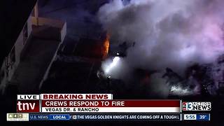 House fire near Vegas and Rancho