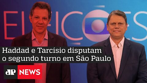 Tarcísio e Haddad trocam farpas e nacionalizam último debate na TV Globo