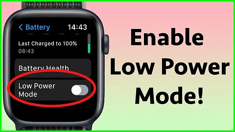 How Put Your Apple Watch Into Low Power Mode