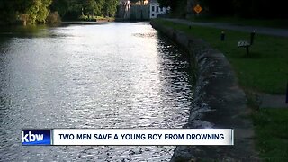 At the right place at the right time: mother is grateful for two men who saved her son from drowning