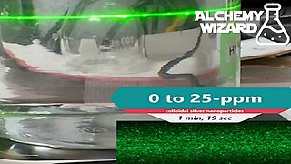 Sliver Nanoparticles, 0 to 25-ppm in 1 min 19 sec, using Plasma Arc!