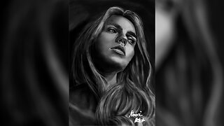 charcoal brush digital drawing | photoshop speed paint