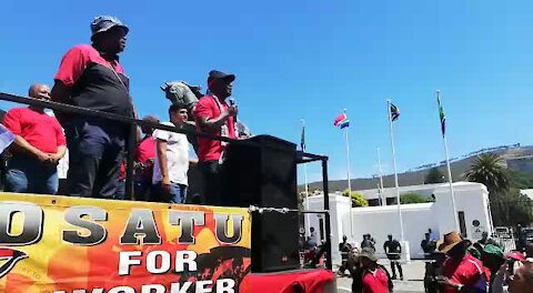 SOUTH AFRICA - Cape Town - Cosatu March (Video) (YFf)