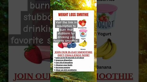 Weight Loss Smoothie for Rapid Weight Loss | Instant Belly Fat Burner In 5 Days #shorts