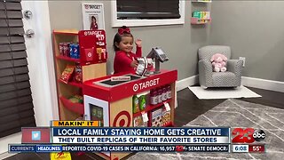 Local family staying home gets creative