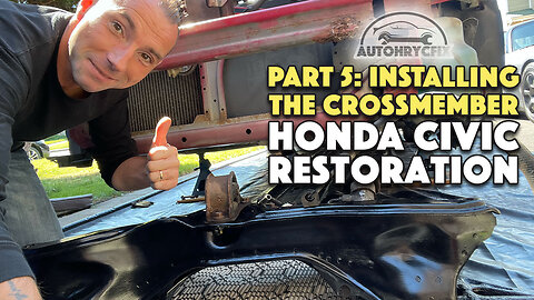 Civic restoration pt5: I Install the crossmember in my 1997 Honda Civic and added bonus!!