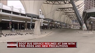 DDOT bus service to resume Wednesday morning with free rides