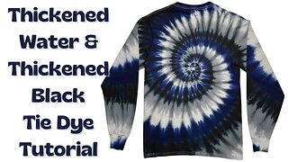 Tie-Dye Designs: Thick Water & Thickened Black Cool Tones Long Sleeve Spiral