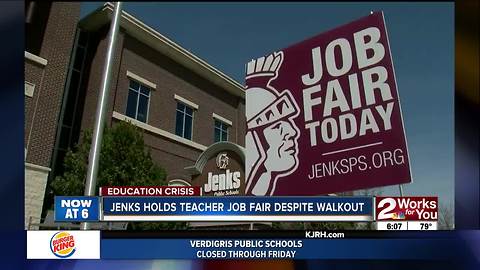 Walkout impacts Jenks teacher job fair