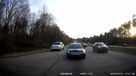 Truck Uses Shoulder To Bypass Traffic, Gets Pulled Over