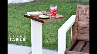 Modern Drink Table Indoor- Outdoor | DIY Build