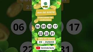 🍀 Resultado DIA DE SORTE 761 | 23/05/23 | Sentindo Sorte #shorts