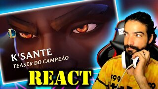 YERIK REACT - League of Legends | Teaser do Campeão: K'Sante – O Orgulho do Caçador