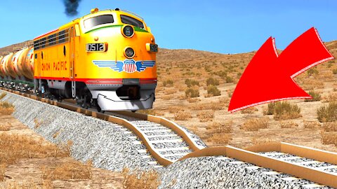 Trains vs Potholes – BeamNG.Drive