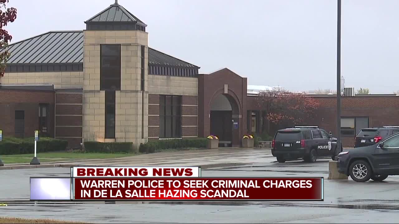 Warren police to seek criminal charges in De La Salle hazing scandal.